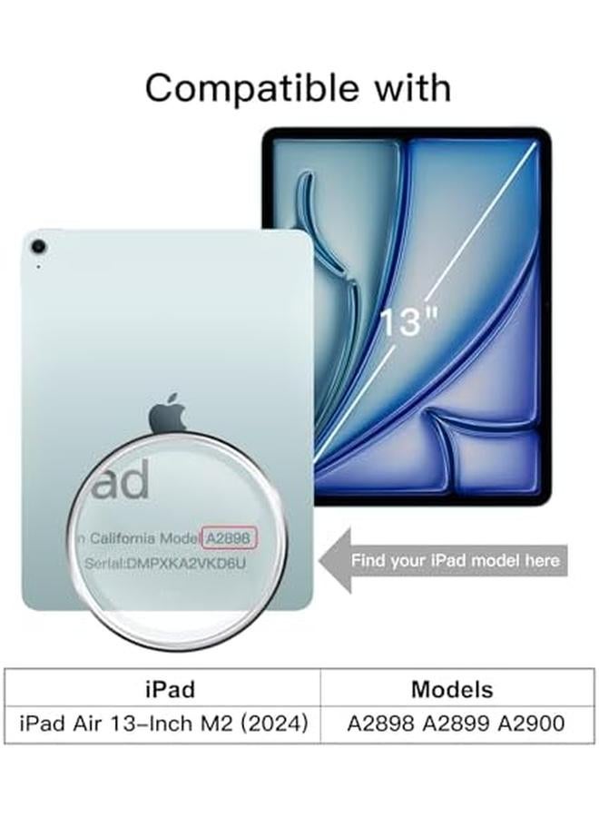 جي تيك جراب شفاف لجهاز iPad Air 13 بوصة M2 2024 مضاد للاصفرار ومضاد للصدمات وغطاء خلفي رفيع للكمبيوتر اللوحي مع ظهر صلب من البولي كربونات ومصد TPU ناعم - Image 2