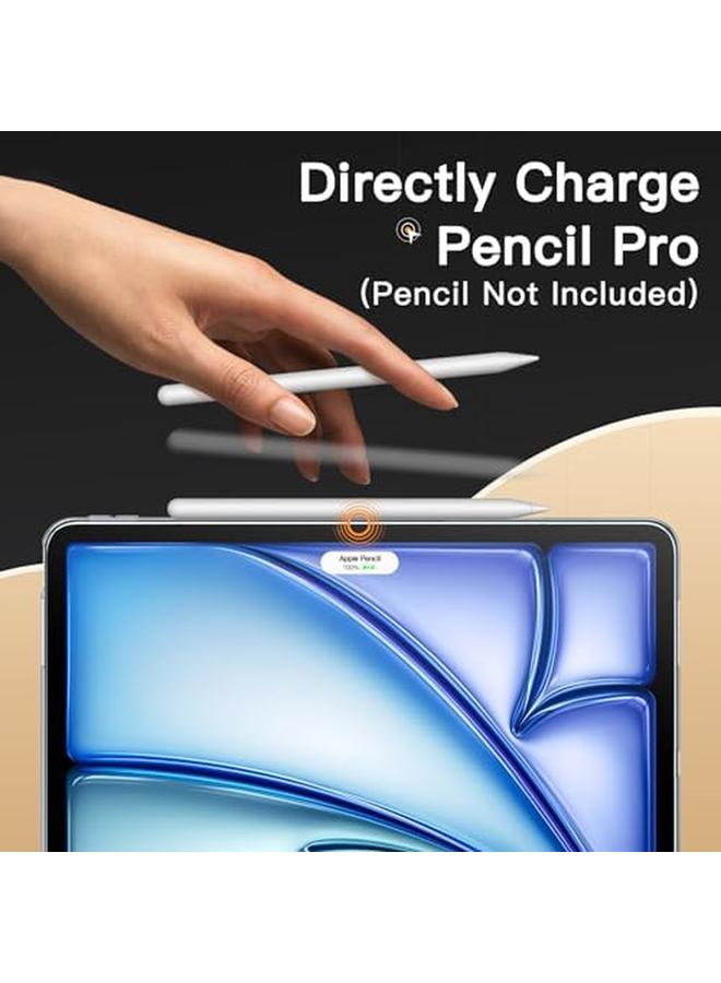 جي تيك جراب شفاف لجهاز iPad Air 13 بوصة M2 2024 مضاد للاصفرار ومضاد للصدمات وغطاء خلفي رفيع للكمبيوتر اللوحي مع ظهر صلب من البولي كربونات ومصد TPU ناعم - Image 4