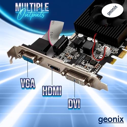 GEONIX GEFORCE GT 730LP 4GB DDR3 Graphic Card | 64bit Dual Slot | Multiple Outputs- VGA, HDMI, DVI | Support PCI-e2 Profile - Image 3
