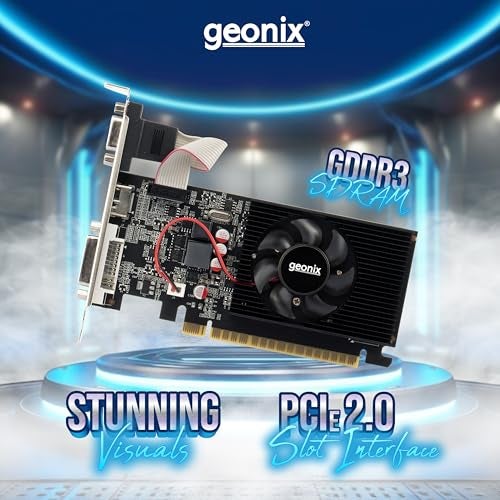 GEONIX GEFORCE GT 730LP 4GB DDR3 Graphic Card | 64bit Dual Slot | Multiple Outputs- VGA, HDMI, DVI | Support PCI-e2 Profile - Image 2