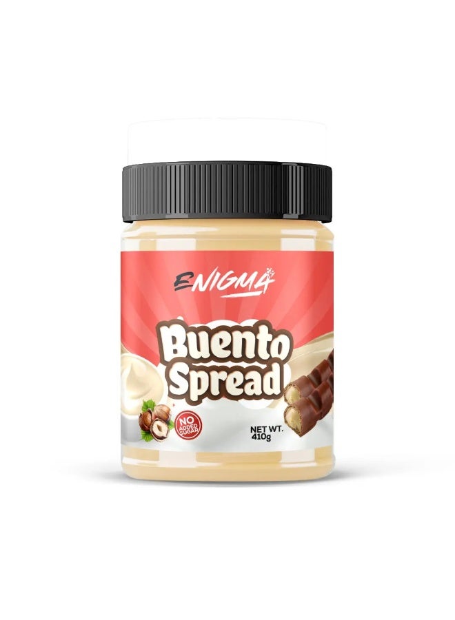 Enigma Buento Protein Hazelnut Spread No Added Sugar 410g – High Protein Chocolate Hazelnut Spread - Image 1