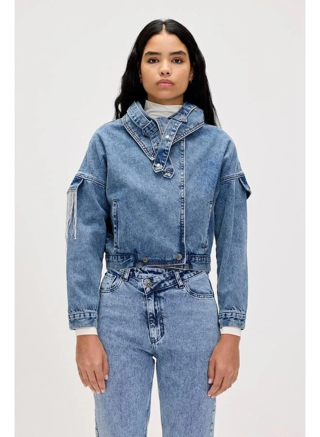 Bad Bear Scarlett Denim Blue Women's Jacket.
