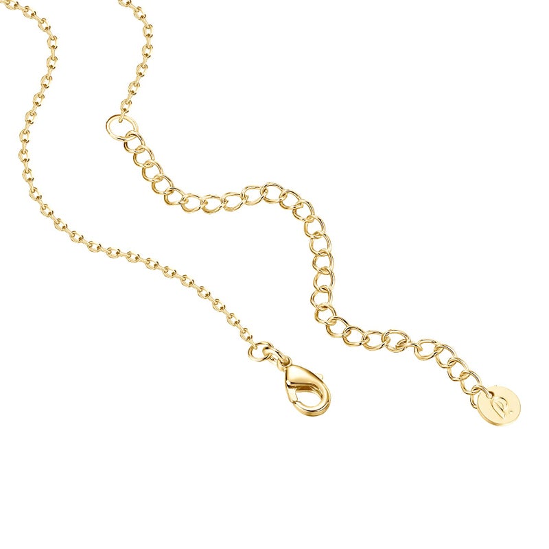 PAVOI 14K Yellow Gold Plated Circle CZ Solitaire Necklace | Dainty Cubic Zirconia Halo Pendant Necklaces for Women - Image 3