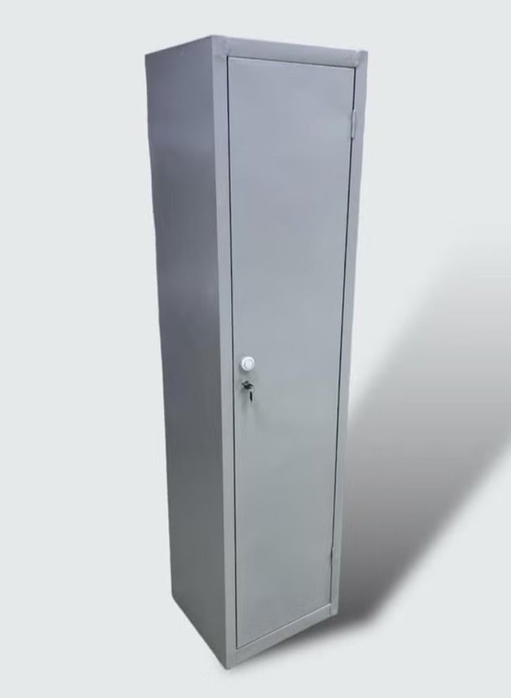 Mardod Saudi Single-door metal wardrobe with lock, hooks and top storage shelf - 45 x 40 x 180 cm - RO-MS_WD_MTL_0001 - Image 1