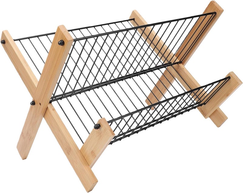 Multi-budget available picks 2 Tier Japanese Style Folding Dish Drying Rack for Kitchen Organization and Storage, with Iron Material, for Kitchen Counter Big & small space compatible Detachable clean Globally engineered build Fine detail Closed & open space compatible Upgraded quality Diverse requirement fit All-item matching trendy build All condition fit Multi-use upgraded craftsmanship Longevity upgraded craftsmanship Trendy flexible practical build Advanced compact design Fast intercity distribution Balanced weight Suburban residential ship Safe approved storage space Tight fitted parts Air & land transit compatible Good ventilation Defect free upgraded substance Compact trendy practical build Carefully engineered build General purpose premium build - Image 3