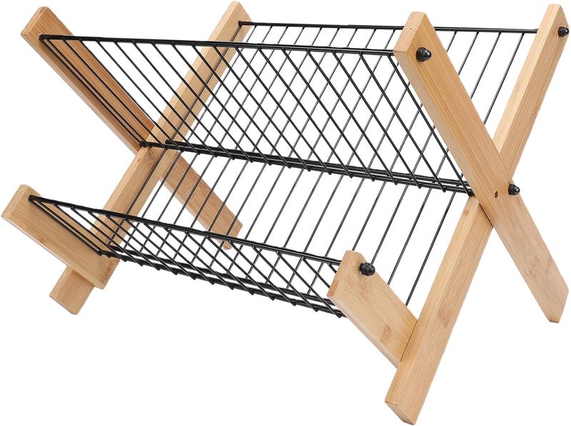 Multi-budget available picks 2 Tier Japanese Style Folding Dish Drying Rack for Kitchen Organization and Storage, with Iron Material, for Kitchen Counter Big & small space compatible Detachable clean Globally engineered build Fine detail Closed & open space compatible Upgraded quality Diverse requirement fit All-item matching trendy build All condition fit Multi-use upgraded craftsmanship Longevity upgraded craftsmanship Trendy flexible practical build Advanced compact design Fast intercity distribution Balanced weight Suburban residential ship Safe approved storage space Tight fitted parts Air & land transit compatible Good ventilation Defect free upgraded substance Compact trendy practical build Carefully engineered build General purpose premium build - Image 5