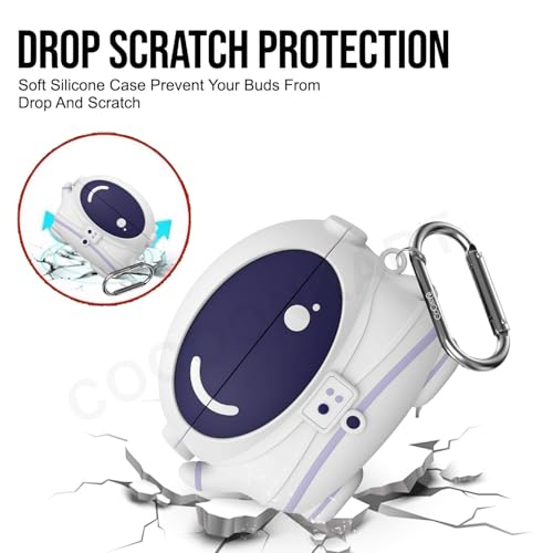 Cocoonkart Cartoon Silicone Case Cover Compatible for OnePlus Nord Buds 3r (2025) -Astronaut - Image 5