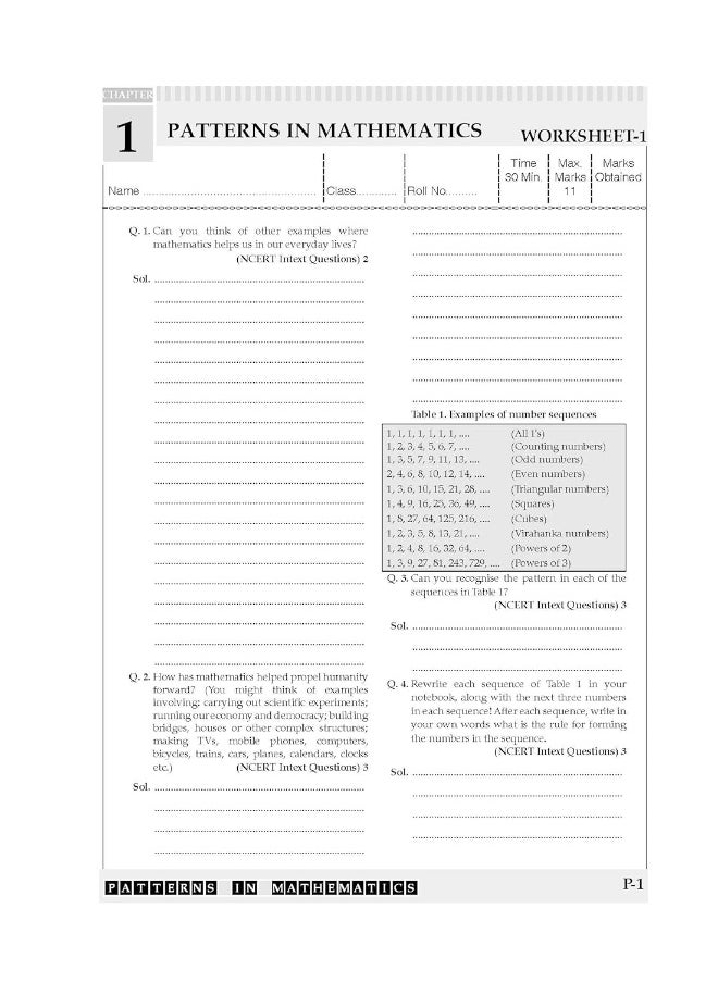 Oswaal NCERT & CBSE ONE FOR ALL WORKBOOK Mathematics (Ganita Prakash) Class-6
