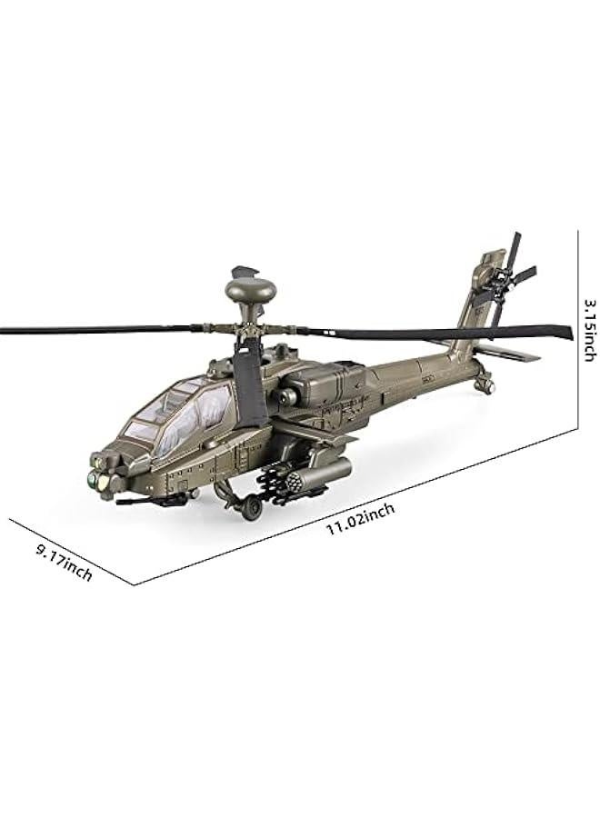 Helicopter for Boys - AH-64 Longbow Apache Model Aircraft, Diecast Helicopter with Light  Sound Effects, Perfect for Aviation Enthusiasts and Gift-Giving - Image 2