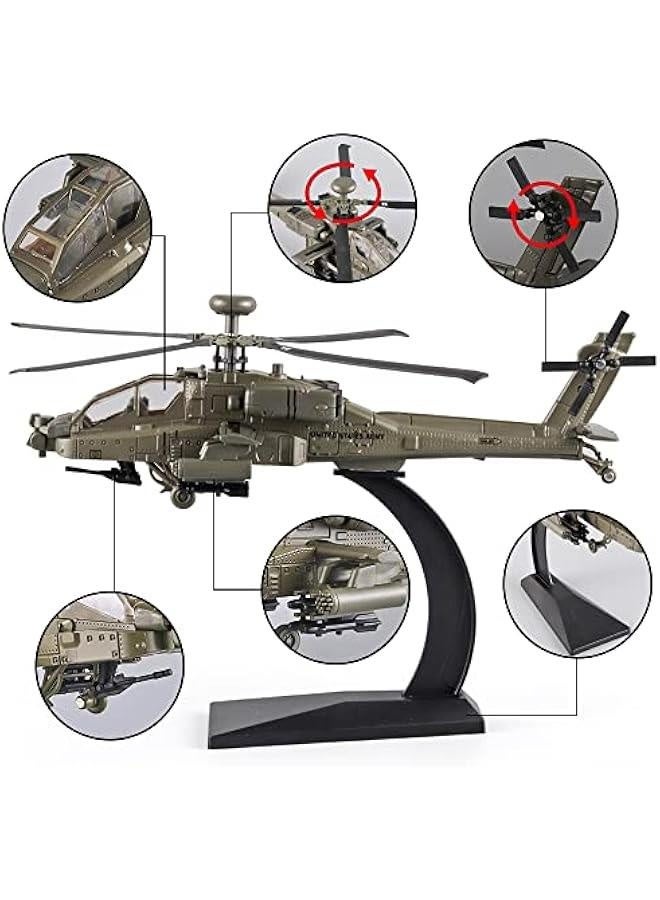 Helicopter for Boys - AH-64 Longbow Apache Model Aircraft, Diecast Helicopter with Light  Sound Effects, Perfect for Aviation Enthusiasts and Gift-Giving - Image 4