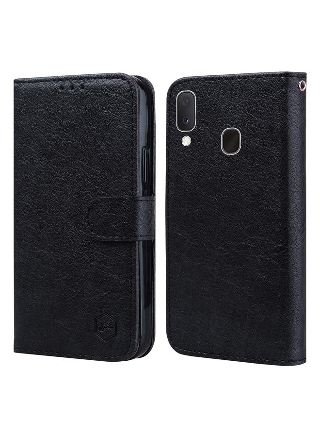 اس-توب جراب لهاتف Samsung Galaxy A10E / A20E مصنوع من جلد البولي يوريثان الحراري وملمس زيتي - Image 1