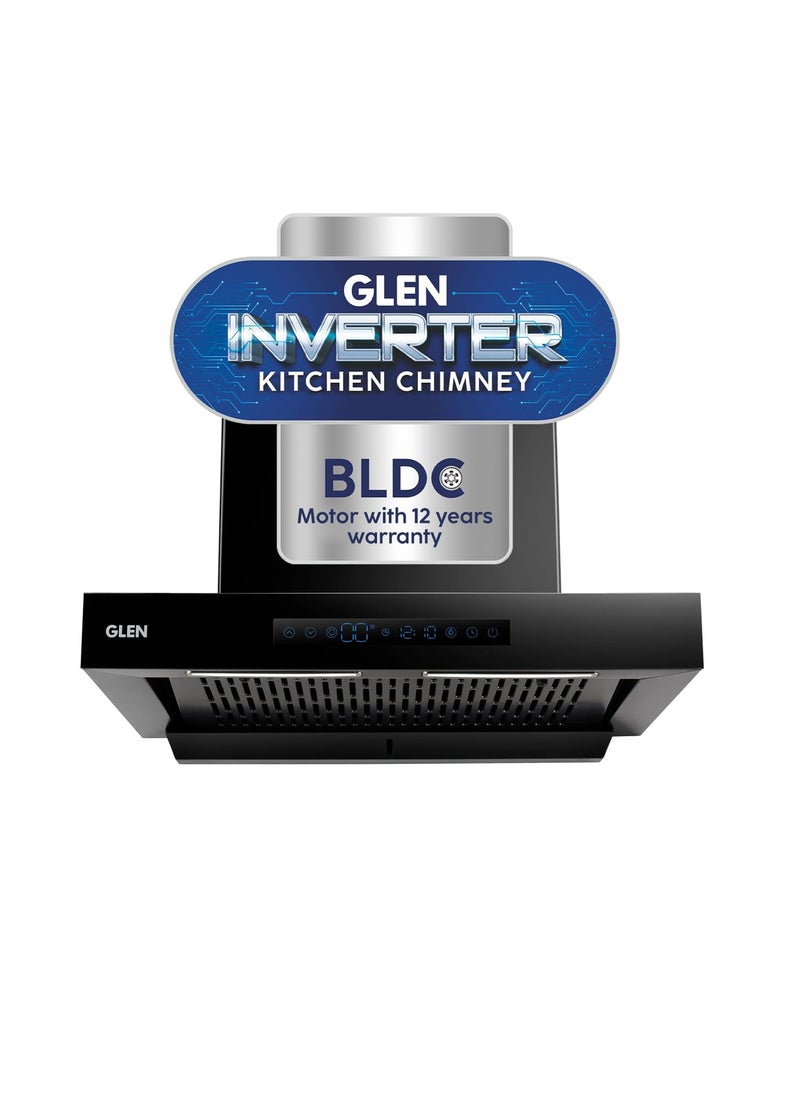GLEN Glen Auto Clean Filterless Chimney with 1 Year on product 12 Year on motor Inverter Technology BLDC Motor 1400 m3h Black 6053 BL BLDC AC 76cm  - Image 1