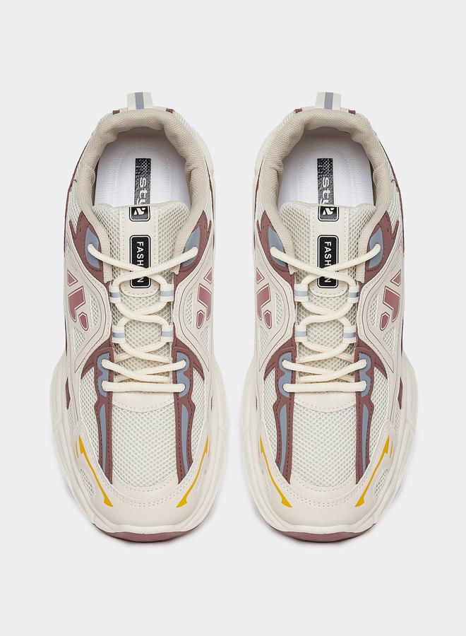 Styli Styli Graphic Pattern Retro Chunky Sole Sneakers - Image 5