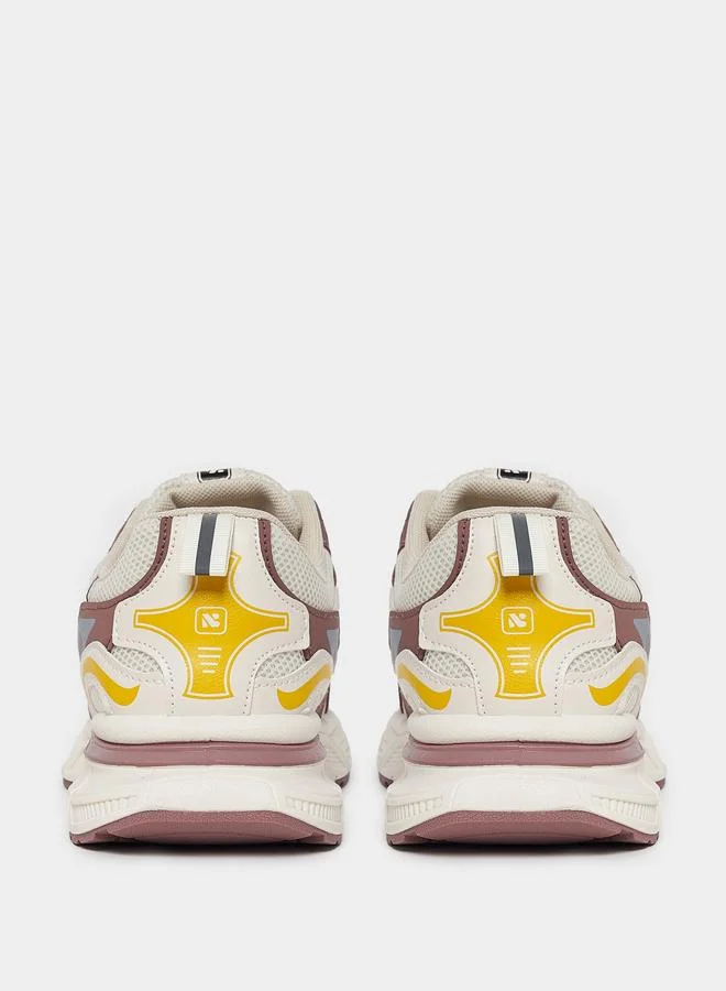 Styli Styli Graphic Pattern Retro Chunky Sole Sneakers