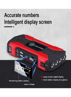 EzzySo Car Jump Starter 28000mah Water-Resistant Jump Starter Battery Pack, Battery Jumper Starter Portable 200W,12V/1A, LED Light  - Image 4