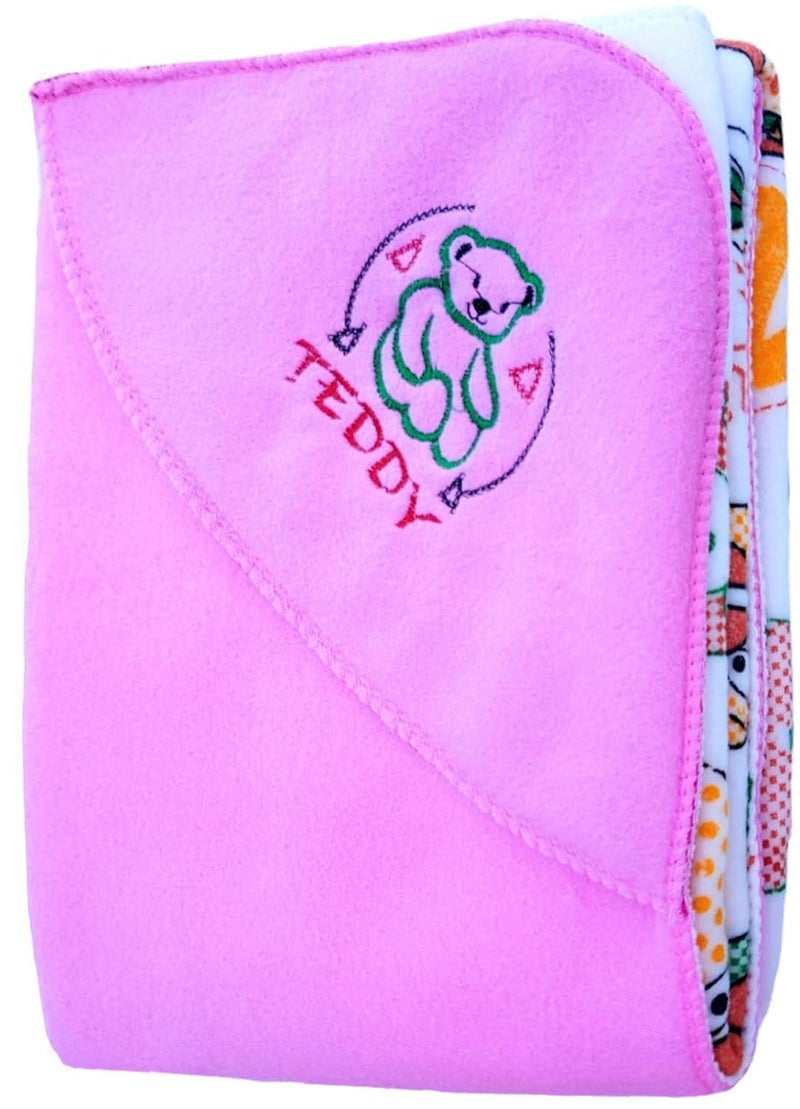 BRANDONN Baby Blankets New Born Combo Pack of Hooded Wrapper Blanket Cum AC Baby Blanket for Babies Pack of 2 - Image 2
