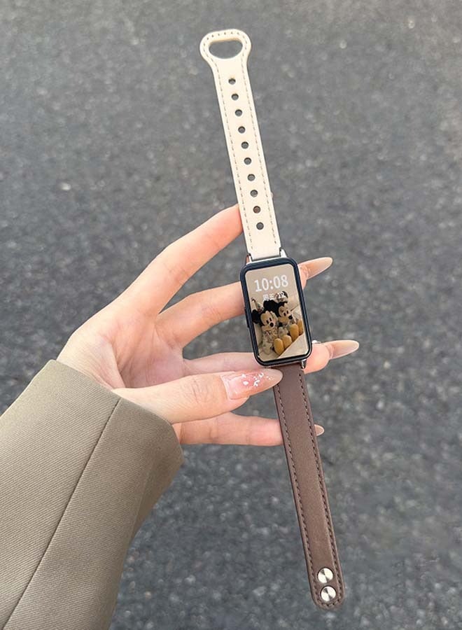 Beauenty Suitable for Huawei Band 8/Huawei Band 9 Genuine Leather Strap New Small Waist Wristband - Image 1