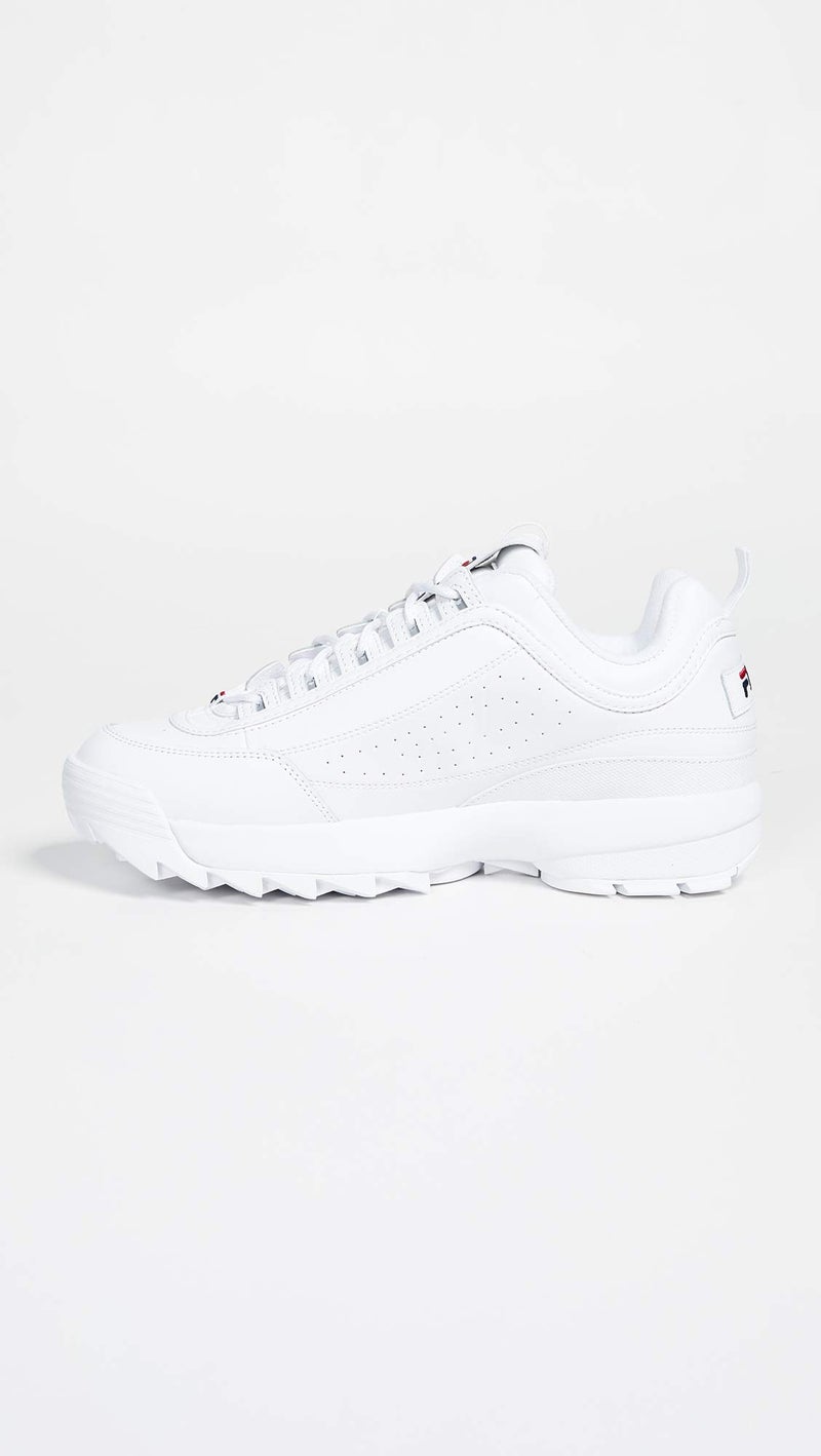 Fila Men's Disruptor II Premium Shoes, White Navy Red - 10 - Image 3