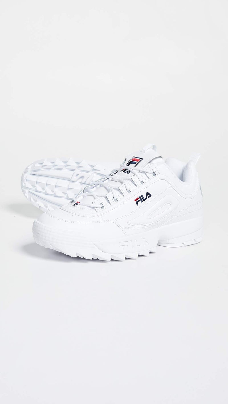 Fila Men's Disruptor II Premium Shoes, White Navy Red - 10 - Image 5