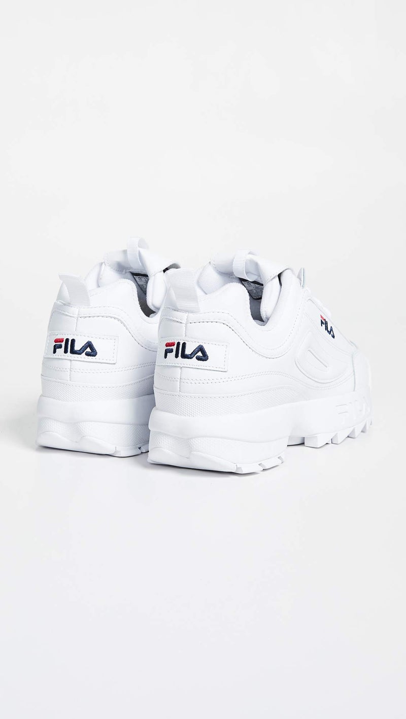 Fila Men's Disruptor II Premium Shoes, White Navy Red - 10 - Image 4