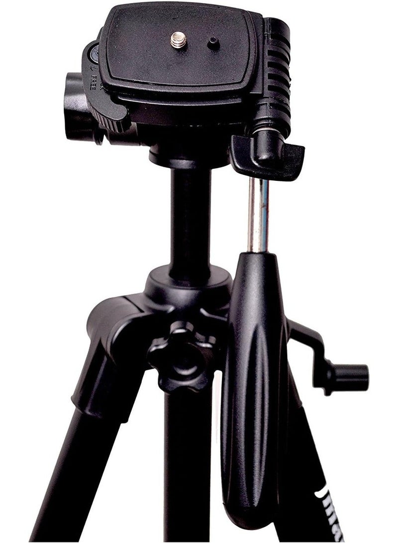 Jmary KP-2254 Professional Aluminum Tripod Monopod for All DSLR Cameras (Black) - Image 3
