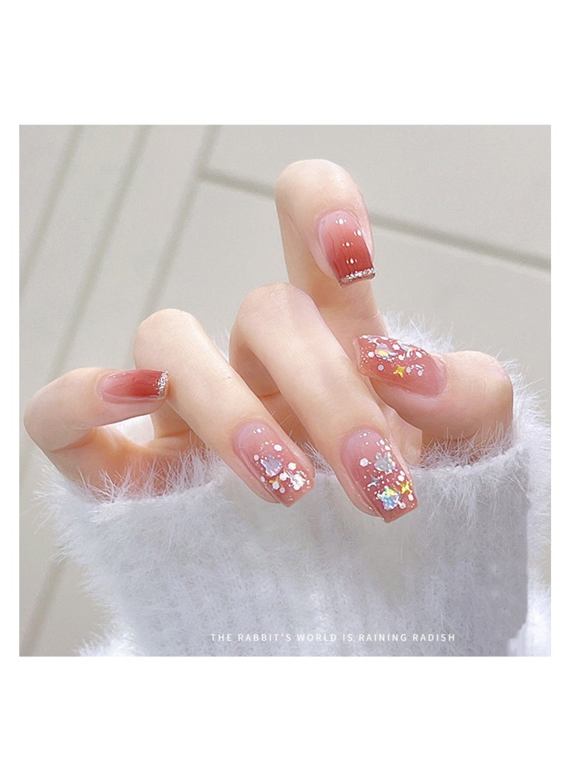Miss Gooey Nail Polish Colors Cream Solid Gel Colorful Waterproof Rabbit Star Sequins Quick Dry 60 Seconds Salon-Quality Bright Soak off UV Lamp Required Home DIY Manicure 8g with Brush  - Image 4