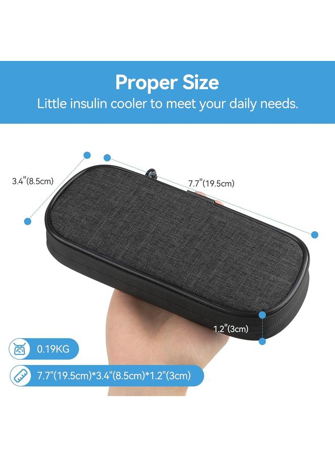 KOWVOWZ Insulin Cooler Travel Case, Portable Diabetic Medication Insulated Cool Organizer, Insulin Cooling Bag with 1 Reusable Ice Packs for The Daily Life and Trip - Image 2