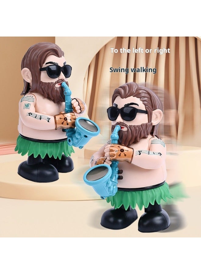 Battery Operated Musical Uncle Toy – Electric Dancing Action with Lights and Music - Image 5