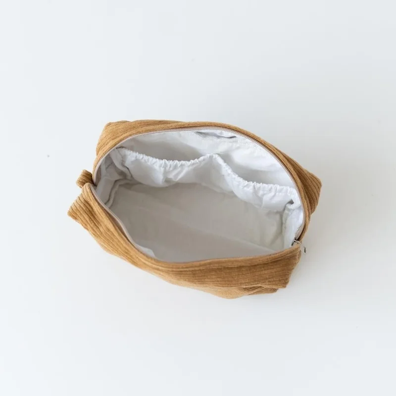 ماما يويو Velvet Organizer Bag Cinnamon - Bear Embroidered