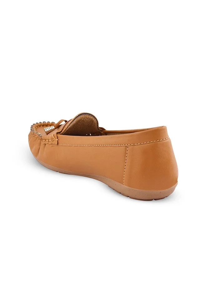 شوتوبيا Shoetopia Women's  Stylish Casual Loafers | Comfortable Slip-On Flat Shoes with Bow Design & Soft Sole for Daily Footwear
