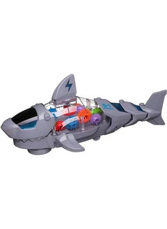 Apexma Light and Sound Moving Robot Toy Shark - Musical Sound Making Robot  - Image 2