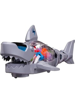 Apexma Light and Sound Moving Robot Toy Shark - Musical Sound Making Robot  - Image 1