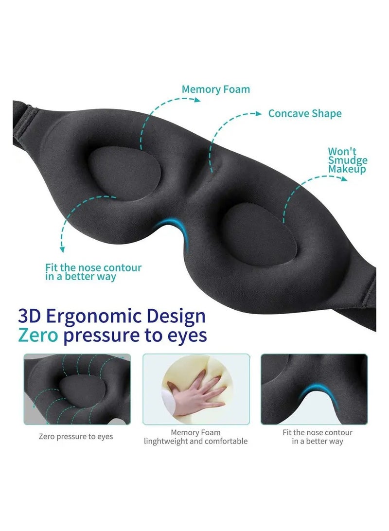 Generic Sleep Mask for Side Sleeper, 100% Light Blocking 3D Sleeping Eye Mask, Soft Breathable Eye Cover for Women Men, Relaxing Zero Pressure Night Blindfold - Image 2