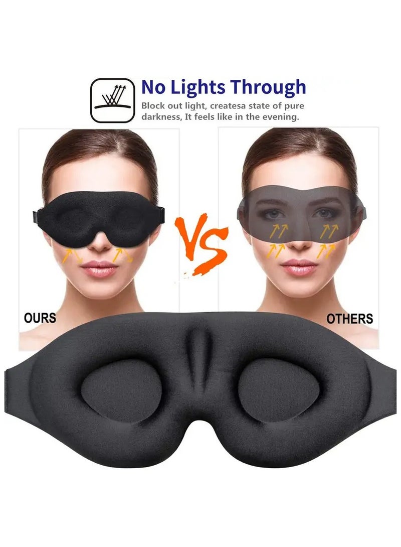 Generic Sleep Mask for Side Sleeper, 100% Light Blocking 3D Sleeping Eye Mask, Soft Breathable Eye Cover for Women Men, Relaxing Zero Pressure Night Blindfold - Image 3