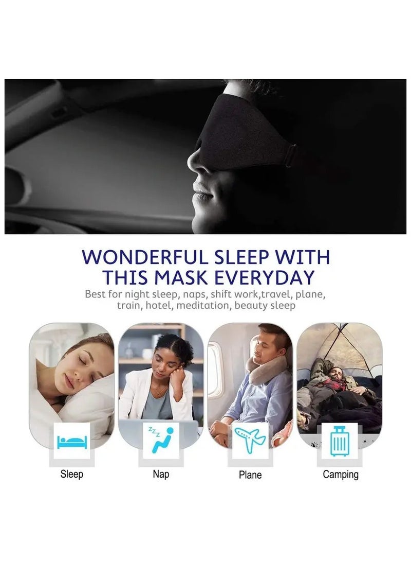 Generic Sleep Mask for Side Sleeper, 100% Light Blocking 3D Sleeping Eye Mask, Soft Breathable Eye Cover for Women Men, Relaxing Zero Pressure Night Blindfold - Image 5