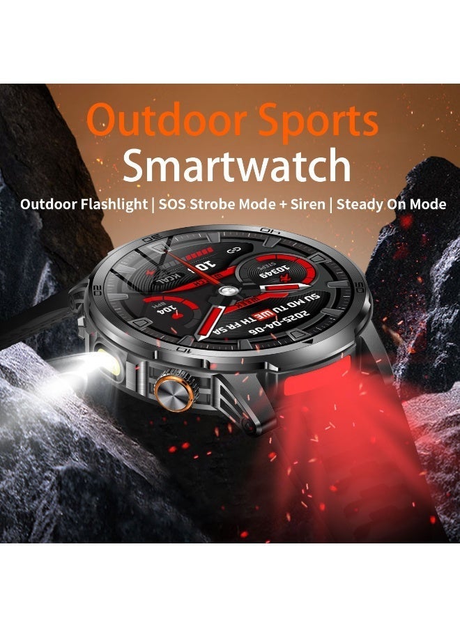 RollsTimi  Men's Smart Wearable Bluetooth Watch, New Style Smart Bracelet, 1000mAh Long Battery Life Large-Capacity Battery, 1.85-Inch HD High-Definition Full Touch Screen, Multiple Sports Modes, LED Flashlight, Various Personalized Dials For Free Switching, Smart Wearable Bluetooth Watch, Smart Watch, Wearable Bracelet, RT AK95 - Image 3