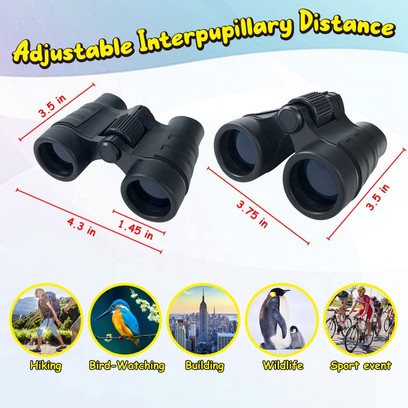ESSENSON Binoculars for Kids Toys Gifts for Age 3-12 Years Old Boys Girls Kids Telescope Outdoor Toys for Sports and Outside Play Hiking, Bird Watching, Travel, Camping, Birthday Presents (Black) - Image 3