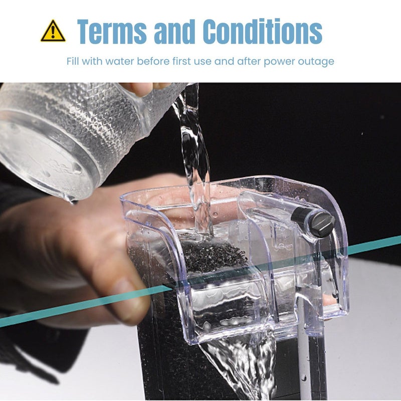 VAYINATO ® BLH-302 | 5W | 300L/ساعة | مناسب لخزان يصل إلى 2 قدم فلتر أكواريوم شفاف مع فلتر معلق مع جهاز سحب السطح | تحكم في تدفق قابل للتعديل | عالي الكفاءة، موفر للطاقة - Image 4