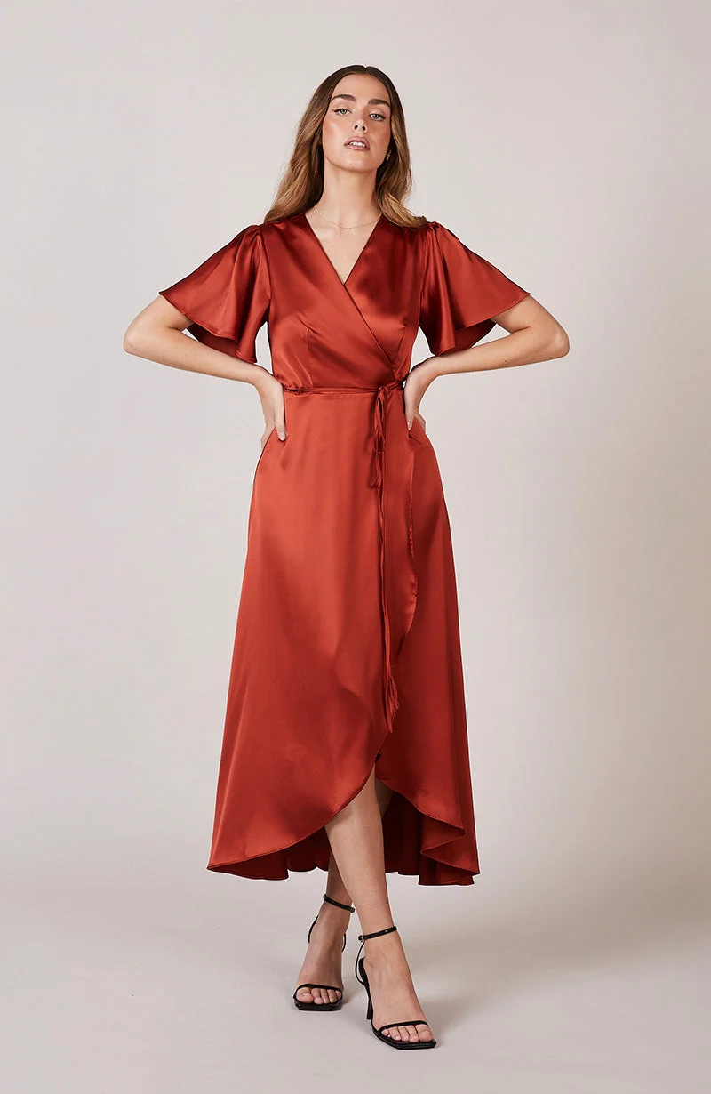 Rewritten London Florence Waterfall Hem Dress