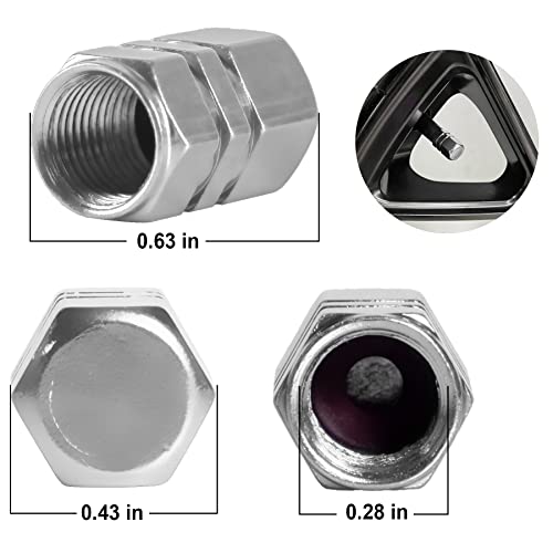 JUSTTOP Car Tire Valve Stem Caps, 12pcs Air Caps Cover, Universal for Cars, SUVs, Bike, Trucks and Motorcycles-Silver - Image 2