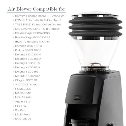 CAFEMASY Silicone Coffee Hopper Bellow Compatible for Baratza Encore ESP Pro Fellow Opus Delonghi Coffee Grinder Silicone Retention Bellow with Lid Coffee Grinder Cleaning Tools Air Blaster Pump Tool - Image 4