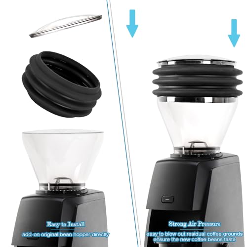 CAFEMASY Silicone Coffee Hopper Bellow Compatible for Baratza Encore ESP Pro Fellow Opus Delonghi Coffee Grinder Silicone Retention Bellow with Lid Coffee Grinder Cleaning Tools Air Blaster Pump Tool - Image 5