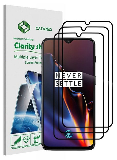 3 Pack For OnePlus 6T Screen Protector 3D Tempered Glass Full Glue Back