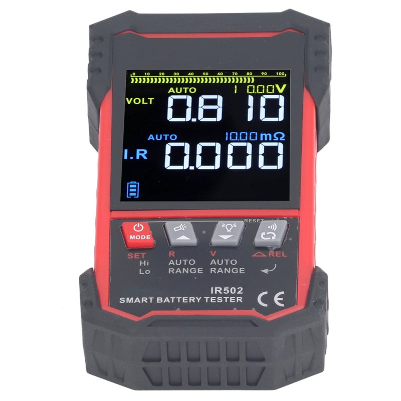 Battery Internal Resistance Voltage Tester for RV Truck Boat 3.2 Inch TN Color LCD Screen DC0.00V to ±120V 0.000mΩ‑500Ω - Image 2