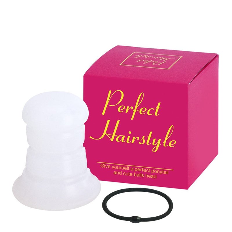 VANOW Ponytail Holders, Ponytail Volume Enhancer, Crystal Transparent Filled Hair Accessory, Fashion Hair Bun Maker, Magic Hair Styling Tool for Women Girls - Image 1