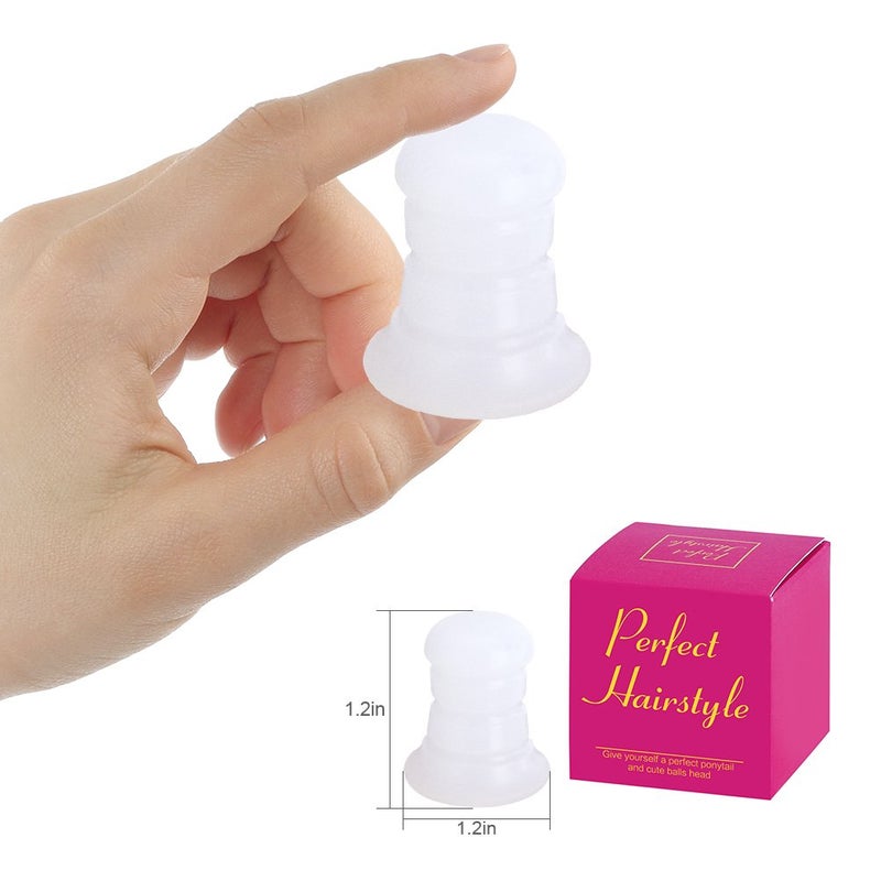 VANOW Ponytail Holders, Ponytail Volume Enhancer, Crystal Transparent Filled Hair Accessory, Fashion Hair Bun Maker, Magic Hair Styling Tool for Women Girls - Image 5