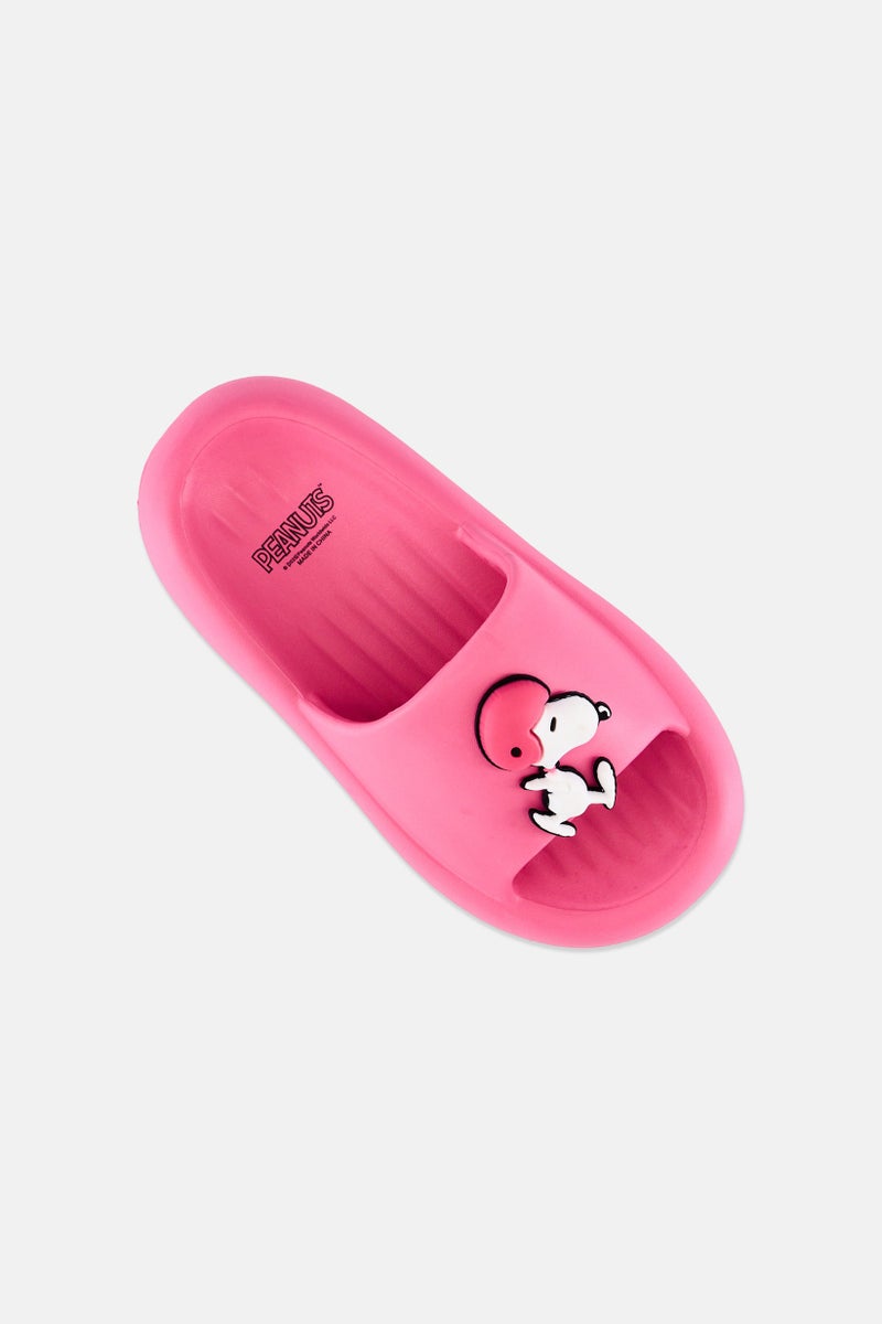Peanuts Kids Girl Peanuts Slip On Slippers, Pink - Image 4