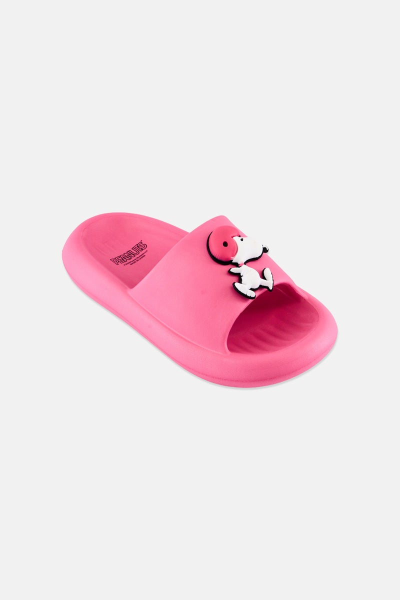 Peanuts Kids Girl Peanuts Slip On Slippers, Pink - Image 1