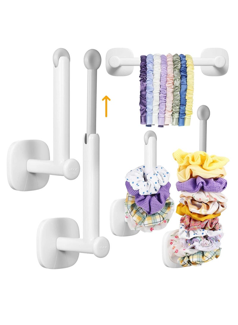Y&D Scrunchie Holder, Hair Accessories Organizer Wall Hooks, DIY Jewelry Ties Waterproof Scrunchy Storage Stick, Adhesive Headband Cap Holder 2PCS  - Image 1