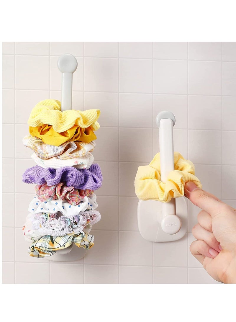 Y&D Scrunchie Holder, Hair Accessories Organizer Wall Hooks, DIY Jewelry Ties Waterproof Scrunchy Storage Stick, Adhesive Headband Cap Holder 2PCS  - Image 5